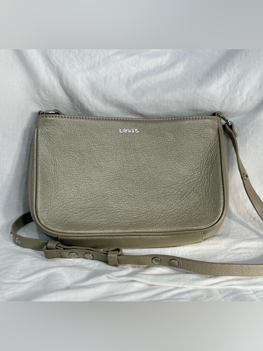Levi's Gold Pebbled Leather Crossbody Bag